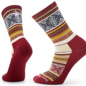 Smartwool Unisex Festive Crew Socks -EVY LC FAIR ISLE SWTR CRW SW ORANGE RUST
